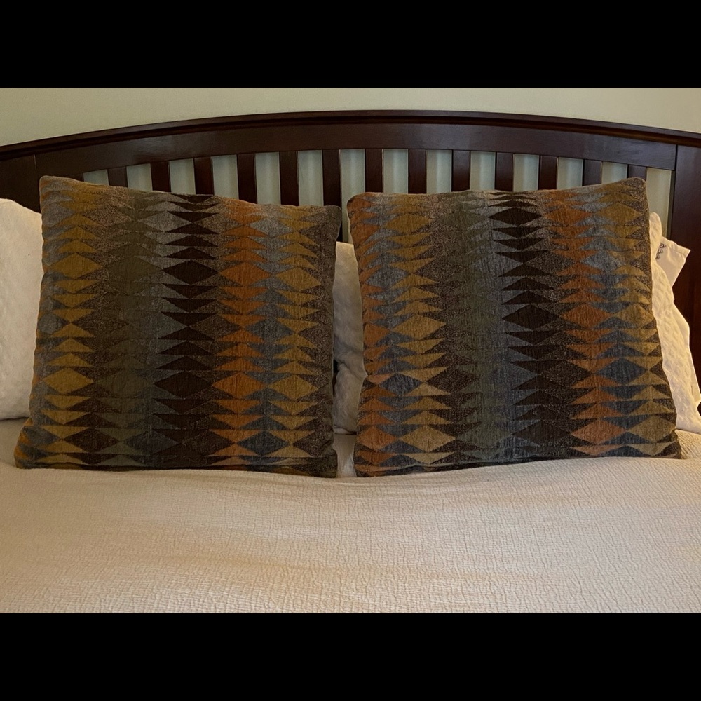 Navajo Print Accent Pillows (2)